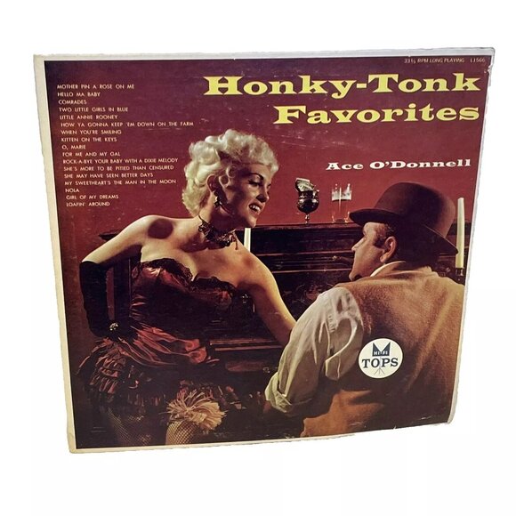 Ace O'Donnell Honky-Tonk Favorites (Vinyl, 1957) Tops Records L1566 Good LP - Picture 1 of 9
